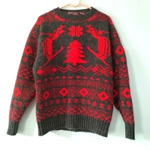Vintage sweater heavyweight Kenneth Stevens Shetland Wool
